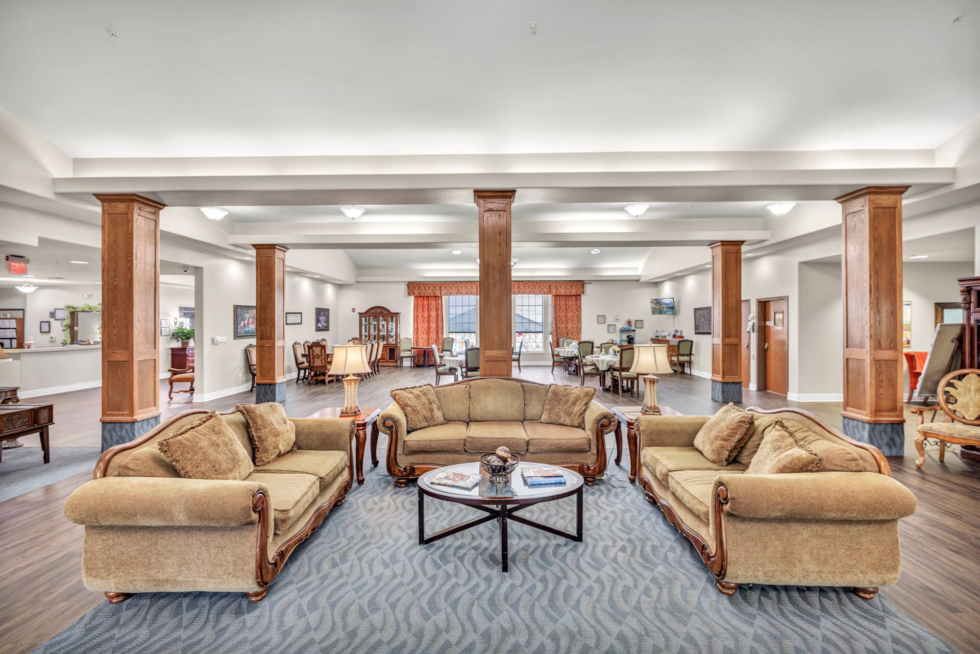 Shared living space at Arbor House Llano